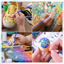 500 Stück Flache Pinsel, Großpackung für Bastelarbeiten im Klassenzimmer, Acryl-/Ölgemälde, Aquarellmalerei, Gesichtsbemalung auf Leinwand