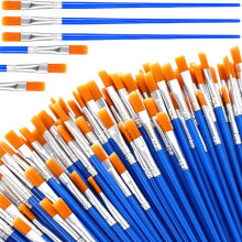 500Pcs Flat Paint Brushes Bulk for Classroom Crafts Acrylic Oil Painting Watercolor Painting Canvas Face Painting