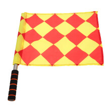 2Stk Fußball Signalflagge Für Schiedsrichter Mit Komfortgriff Bunt