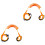 2Pièces Harnais Poignet Orange Bracelet Confortable Résistant 3