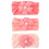 3Pièces Bandeaux Fleurs Bébé Stretch Polyester Coloré 8