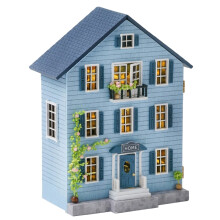 2Ensembles Maison Miniature Bois Mobilier Décoratif Noël