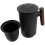 2Sets Brown Ceramic Tea Cup with Filter Lid for Hot and Cold Drinks 1