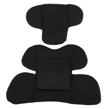 Cuscino per Seggiolino Auto per Bambini con Supporto per Testa e Collo, Nero, 47cm