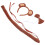 2Sets Monkey Plush Ears Headband Tail Bow Tie Animal Cosplay Set 1