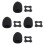 8Sets Durable Mic Protective Covers with Rubber Anti-Slip Holder Black 2