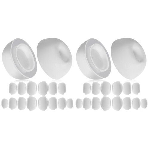 16Pairs Silicone Ear Tips for Earphones White Secure Fit Replacement 1