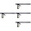 8Pcs Carpenter Combination Square Stainless Steel Ruler with 8