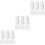 300Pcs White Plastic Cutlery Box Divider Card Slots 7