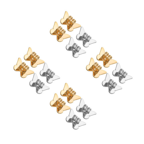 16Pcs Secure Copper Butterfly Earring Backs for Pierced Ears 2