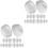 16Pairs Silicone Ear Tips for Earphones White Secure Fit Replacement 3