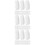 300Pcs White Plastic Cutlery Box Divider Card Slots 10