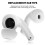 16Pairs Silicone Ear Tips for Earphones White Secure Fit Replacement 10