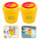 2Pcs Large Sharps Bin Yellow Safe Disposal Container 9