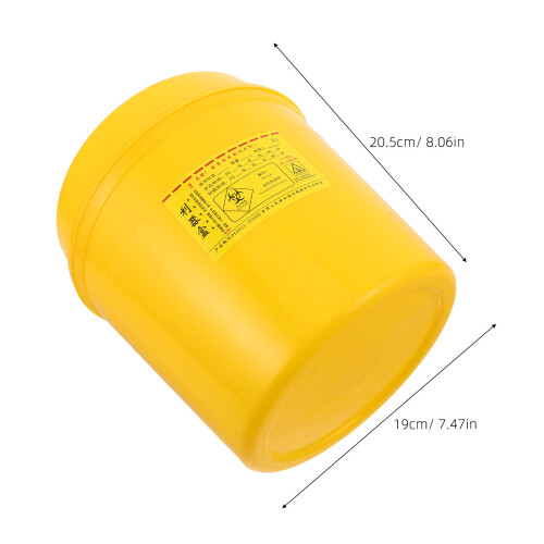 2Pcs Large Sharps Bin Yellow Safe Disposal Container 2