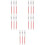 15Pcs Red Position Pens for Eyebrow Mapping Tattoo Piercing Use 9
