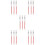 15Pcs Red Position Pens for Eyebrow Mapping Tattoo Piercing Use 10