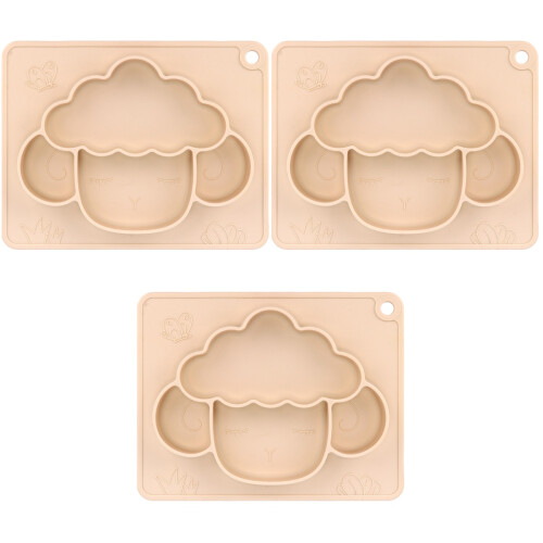3St Silicone Voedselbord , Zuignap En Ondersteunend 2