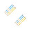 8Pcs Wooden Drumsticks Percussion Sticks Assorted Color for 10