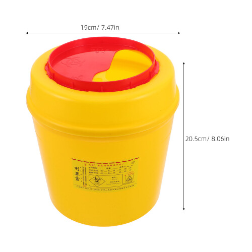 2Pcs Large Sharps Bin Yellow Safe Disposal Container 1