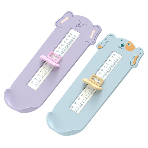 6Pcs ABS Shoe Measuring Devices Kids Foot Size Ruler Assorted Colors 1