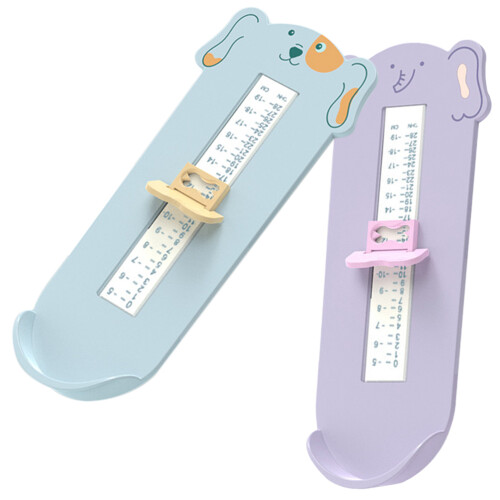 6Pcs ABS Shoe Measuring Devices Kids Foot Size Ruler Assorted Colors 2