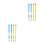 8Pcs Wooden Drumsticks Percussion Sticks Assorted Color for 7