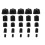 3Sets Elastic Black Rubber End Caps Screw Protector Tube Tips 2