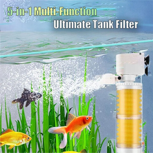 Fish Tank Filter Ultra-Quiet Filter Pump Built-in Circulating Water Purification System Aquarium Filter Accessories 2