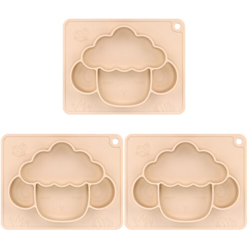 3St Silicone Voedselbord , Zuignap En Ondersteunend 1