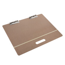 2Pcs Wooden Portable Drawing Boards with Metal Clip Beige for Home Art