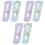 6Pcs ABS Shoe Measuring Devices Kids Foot Size Ruler Assorted Colors 5