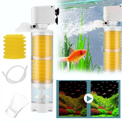 Fish Tank Filter Ultra-Quiet Filter Pump Built-in Circulating Water Purification System Aquarium Filter Accessories 1