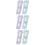 6Pcs ABS Shoe Measuring Devices Kids Foot Size Ruler Assorted Colors 10