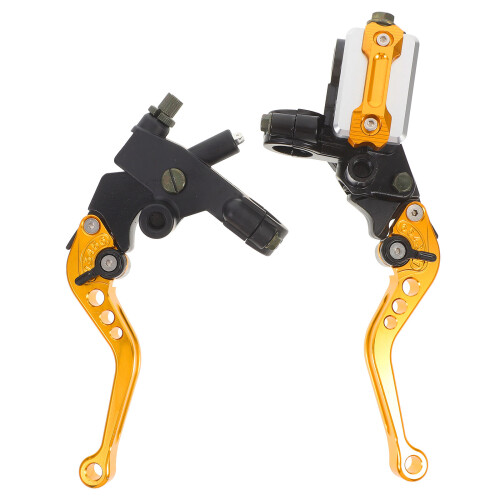 4Pcs Golden Aluminum Motorcycle Brake Lever Handle Durable Replacement 1