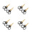 8Pcs Alloy Curved Scissors for Rc Car Body Shell DIY Precision Cutting 5
