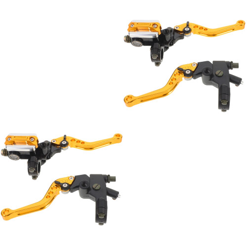 4Pcs Golden Aluminum Motorcycle Brake Lever Handle Durable Replacement 2