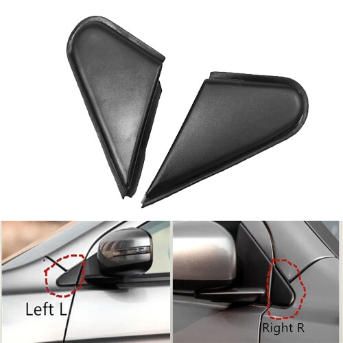 For  Lancer EVO Evolution 2008-2015 Front L+R Mirror Outer Triangular Cover Pillar Triple-cornered Plate Trim 2