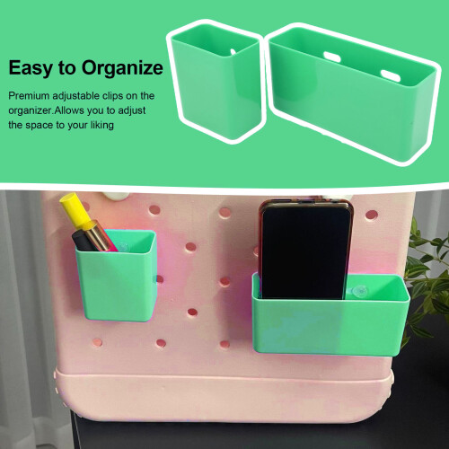 Telefonhüllenhalter-Organizer, grüner Kunststoff 2