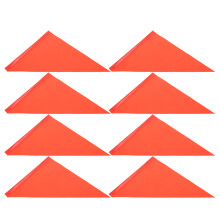 8Pcs Red PVC Bike Flags for Kids High Visibility Safety Triangle Flags