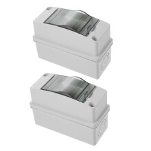 6Pcs Outdoor Waterproof Distribution Box ABS for Power Supply White