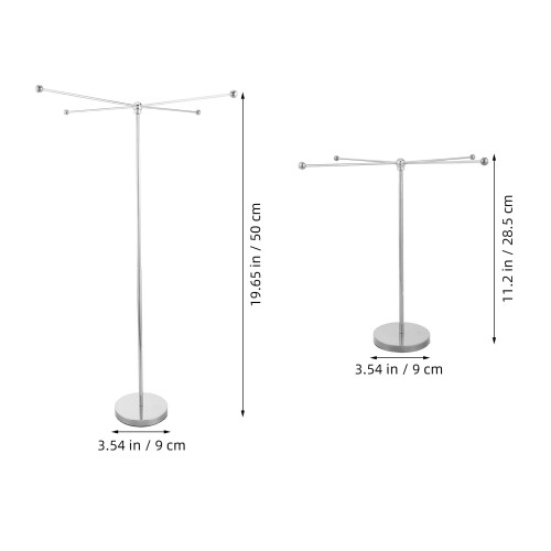 Silver Tabletop Flag Pole Holder with Metal Base for Desk 2
