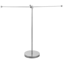 Silver Tabletop Flag Pole Holder with Metal Base for Desk