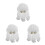 3St Witte PVC Pruiken Historisch Cosplay Accessoires 6