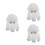 3St Witte PVC Pruiken Historisch Cosplay Accessoires 3