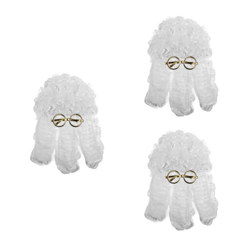 3St Witte PVC Pruiken Historisch Cosplay Accessoires 2