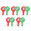 10St Klassikale Stemtools Antwoordborden Plastic Rood & Multi 8