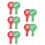 10St Klassikale Stemtools Antwoordborden Plastic Rood & Multi 9