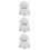 3St Witte PVC Pruiken Historisch Cosplay Accessoires 5