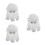 3St Witte PVC Pruiken Historisch Cosplay Accessoires 4